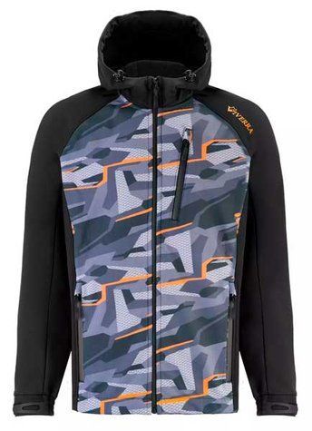 Куртка Viverra Softshell Infinity Hoody Black Camo Orange M 2239058 фото