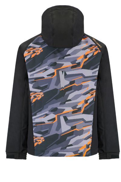 Куртка Viverra Softshell Infinity Hoody Black Camo Orange M 2239058 фото